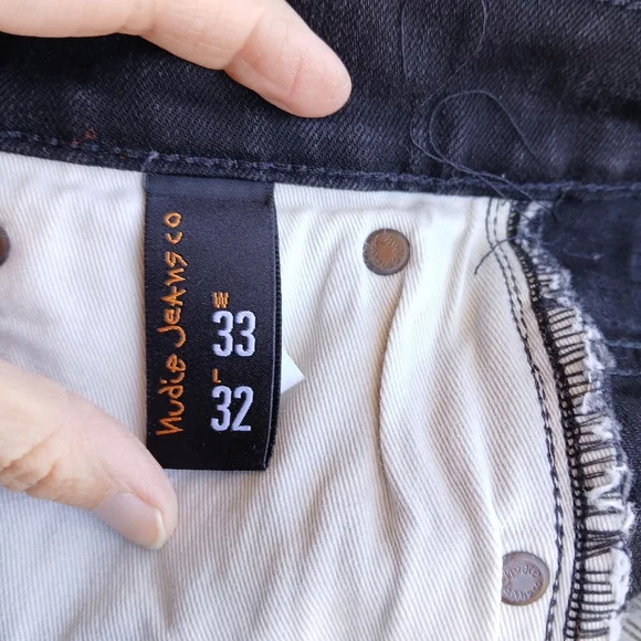 Nudie Organic Cotton Jeans Grim Tim Button Fly